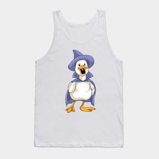 Duck as Witch with Hat Tank Top